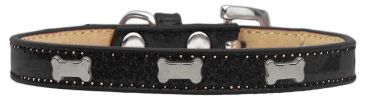 Silver Bone Widget Dog Collar