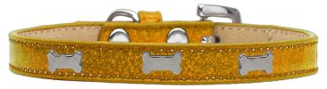 Silver Bone Widget Dog Collar