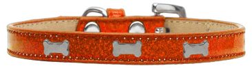Silver Bone Widget Dog Collar