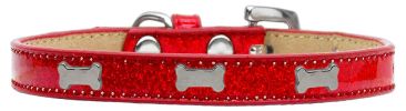 Silver Bone Widget Dog Collar