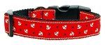 Anchors Nylon Ribbon Collar (size: Red Medium)