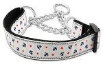 Anchors Nylon Ribbon Collar (size: Martingale White Large)