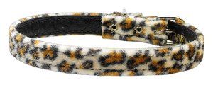 3/8" Plain Animal Print Collar (size: Jaguar 14)