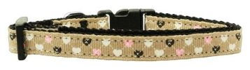 Argyle Hearts Nylon Ribbon Collar
