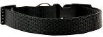 Plain Nylon Dog Collar (size: XS Black)