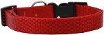 Plain Nylon Dog Collar (size: XS Red)