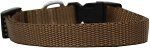 Plain Nylon Dog Collar (size: XS Tan)