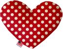 Red Swiss Dots Heart Dog Toy