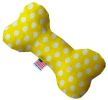 Sunny Yellow Swiss Dots Bone Dog Toy