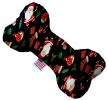 Santa Fun Canvas Bone Dog Toy