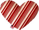 Classic Candy Cane Stripes Canvas Heart Dog Toy