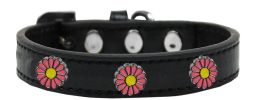 Pink Daisy Widget Dog Collar