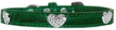 Croc Crystal Heart Dog Collar