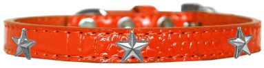Silver Star Widget Croc Dog Collar