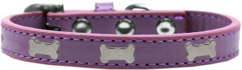 Silver Bone Widget Dog Collar