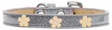 Gold Flower Widget Dog Collar