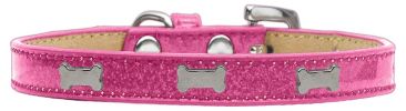 Silver Bone Widget Dog Collar