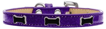 Black Bone Widget Dog Collar