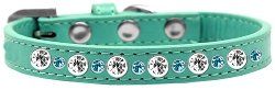Posh Jeweled Dog Collar (size: Aqua Size 12)