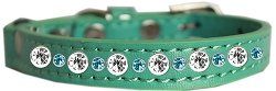 Posh Jeweled Cat Collar (size: Aqua Size 14)
