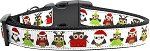 Santa Owls Nylon Dog Collar (size: XS)