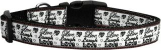 Live Laugh and Love Nylon Dog Collar