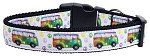 Peace Bus Nylon Dog Collar (size: XS)