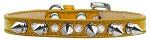 Crystal and Silver Spikes Dog Collar (size: Gold Ice Cream Size 16)