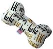 Santa Sayings Canvas Bone Dog Toy