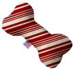 Classic Candy Cane Stripes Canvas Bone Dog Toy