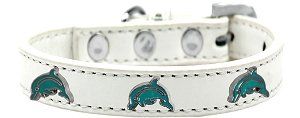 Dolphin Widget Dog Collar (size: White Size 18)