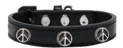 Peace Sign Widget Dog Collar