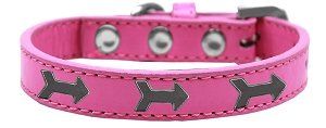 Arrows Widget Dog Collar (size: Bright Pink Size 20)