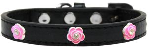 Bright Pink Rose Widget Dog Collar