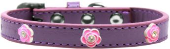 Bright Pink Rose Widget Dog Collar