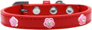 Bright Pink Rose Widget Dog Collar