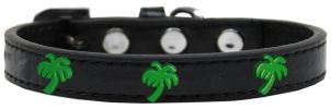 Green Palm Tree Widget Dog Collar