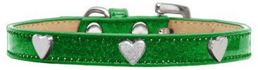 Silver Heart Widget Dog Collar