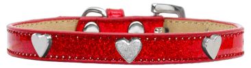 Silver Heart Widget Dog Collar