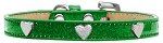 Silver Heart Widget Dog Collar (size: Emerald Green Ice Cream Size 16)