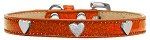 Silver Heart Widget Dog Collar (size: Orange Ice Cream Size 12)