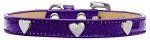 Silver Heart Widget Dog Collar (size: Purple Ice Cream Size 16)