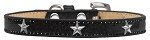 Silver Star Widget Dog Collar (size: Black Ice Cream Size 12)