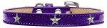 Silver Star Widget Dog Collar (size: Purple Ice Cream Size 16)
