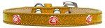 Red Rose Widget Dog Collar (size: Gold Ice Cream Size 12)