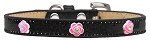 Bright Pink Rose Widget Dog Collar