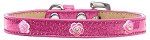Bright Pink Rose Widget Dog Collar