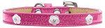 Light Pink Rose Widget Dog Collar (size: Pink Ice Cream Size 16)