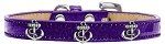 Silver Anchor Widget Dog Collar (size: Purple Ice Cream Size 10)
