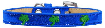 Green Palm Tree Widget Dog Collar
